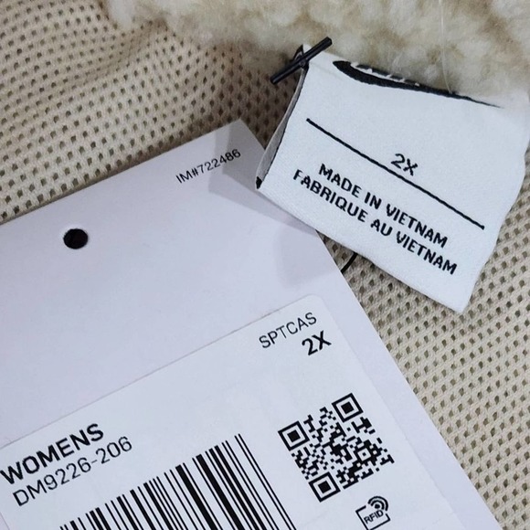 Nike Swoosh-logo faux-shearling short‎ teddy jacket plus size 2X new!! - Picture 12 of 12